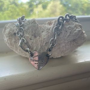 2006 Sterling Silver Tiffany heart choker